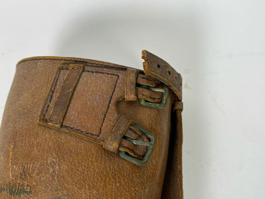 Antique WWI Soldier's Army Uniform With Infantry Jacket, Pants And Leather Shin Guards (One Leather Strap On Shin Guard Is Cut) [Photo 24]