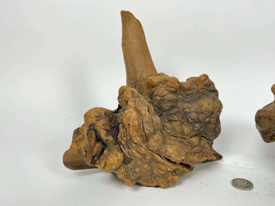 Pair Of Organic Burl Wood Sculptures [Photo 3]