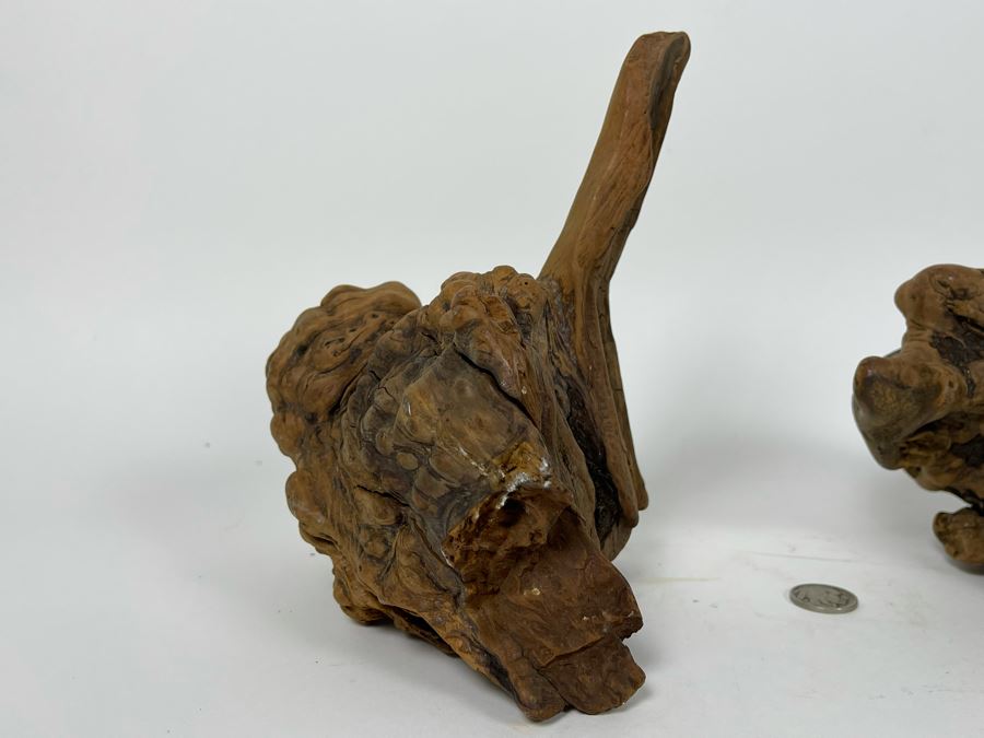 Pair Of Organic Burl Wood Sculptures [Photo 7]