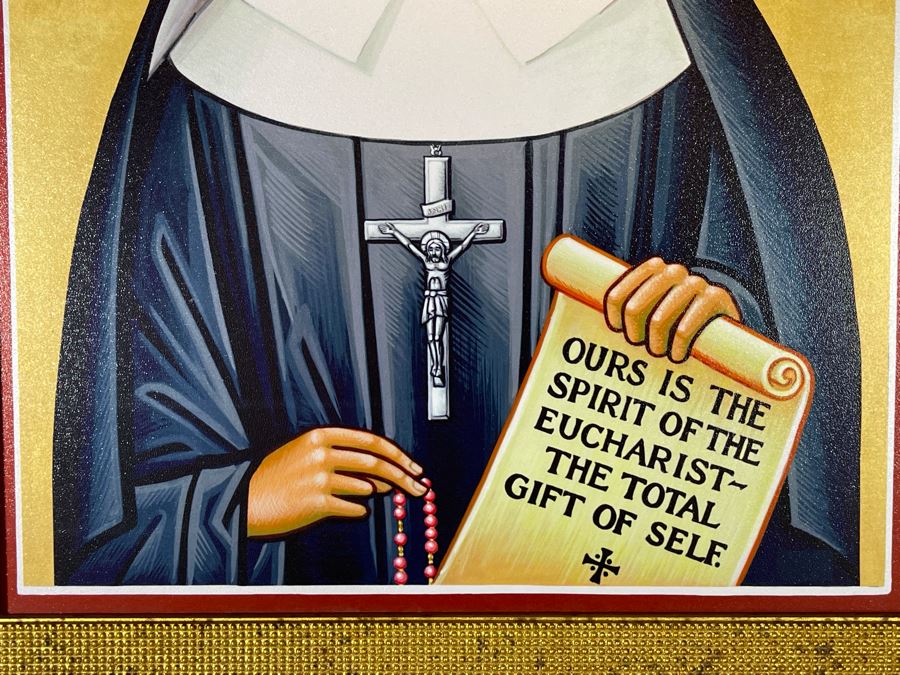 Framed Saint Katharine Drexel Icon Print 14.5 X 17.5 - Client's Home Featured In San Diego Better Home/Garden [Photo 5]