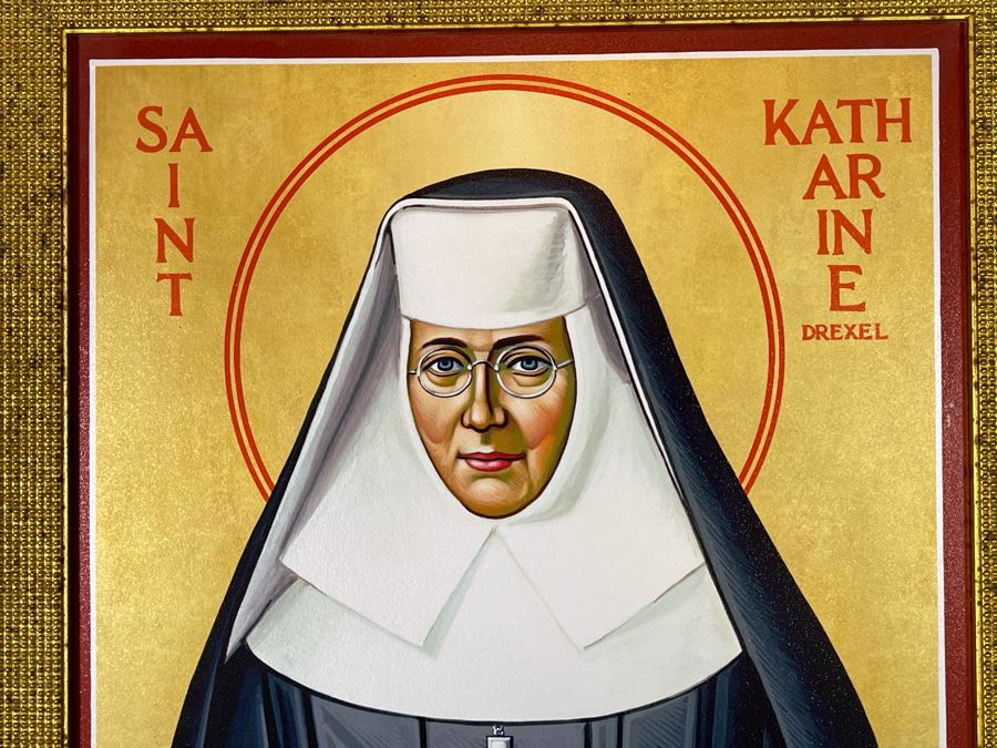 Framed Saint Katharine Drexel Icon Print 14.5 X 17.5 - Client's Home Featured In San Diego Better Home/Garden [Photo 4]