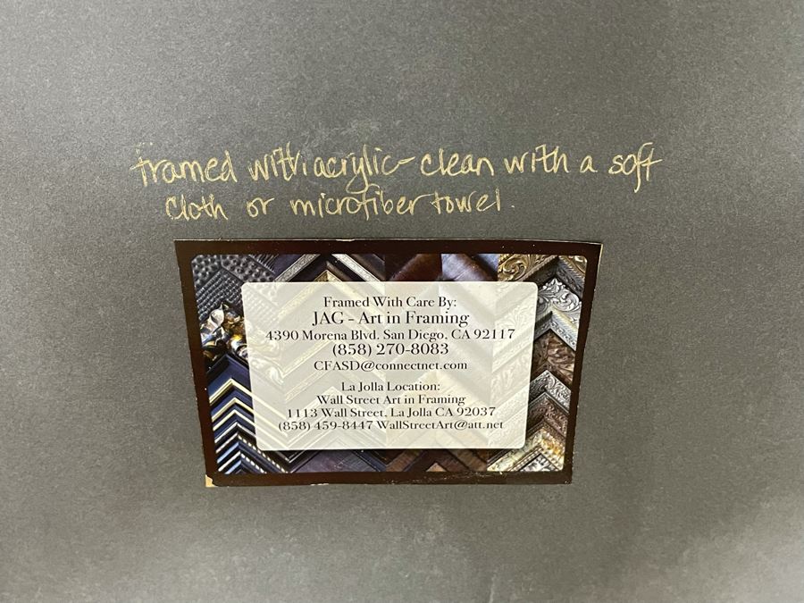 Hand Signed Framed Limited Edition Print Titled 'Presidio Park - Old Town San Diego' Signed By RD Riccoboni 28 Of 300 - Client's Home Featured In San Diego Better Home/Garden - Frame Measures 35 X 30 [Photo 12]