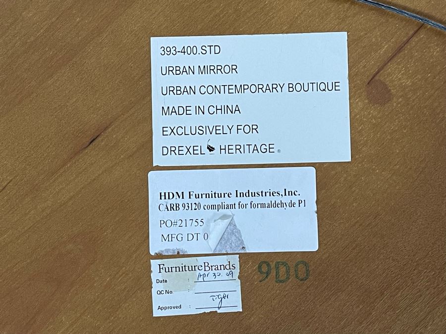 Drexel Heritage Wooden Beveled Glass Wall Mirror 38 X 38 - Client's Home Featured In San Diego Better Home/Garden [Photo 7]