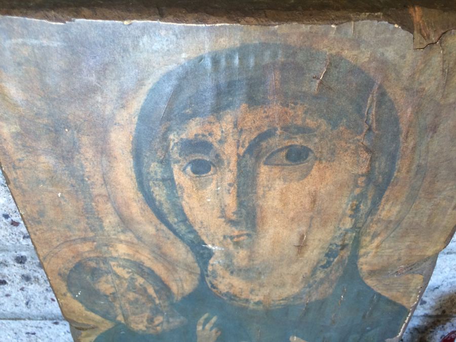 Vintage Religious Print on Wood Board [Photo 7]