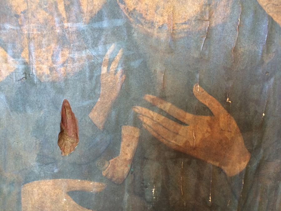 Vintage Religious Print on Wood Board [Photo 5]