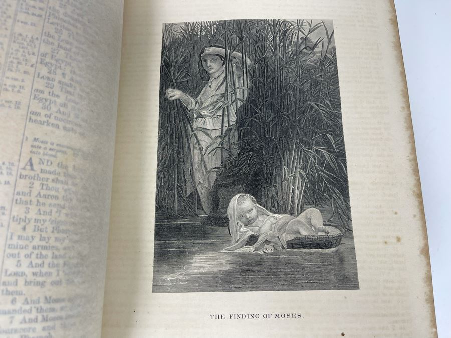 Beautiful Antique Leather Bible Embossed Cover With Gilt Hightlights Published By P. Gallagher Philadelphia, PA 12 X 10 X 4 (Front And Back Covers Are Not Attached) [Photo 20]