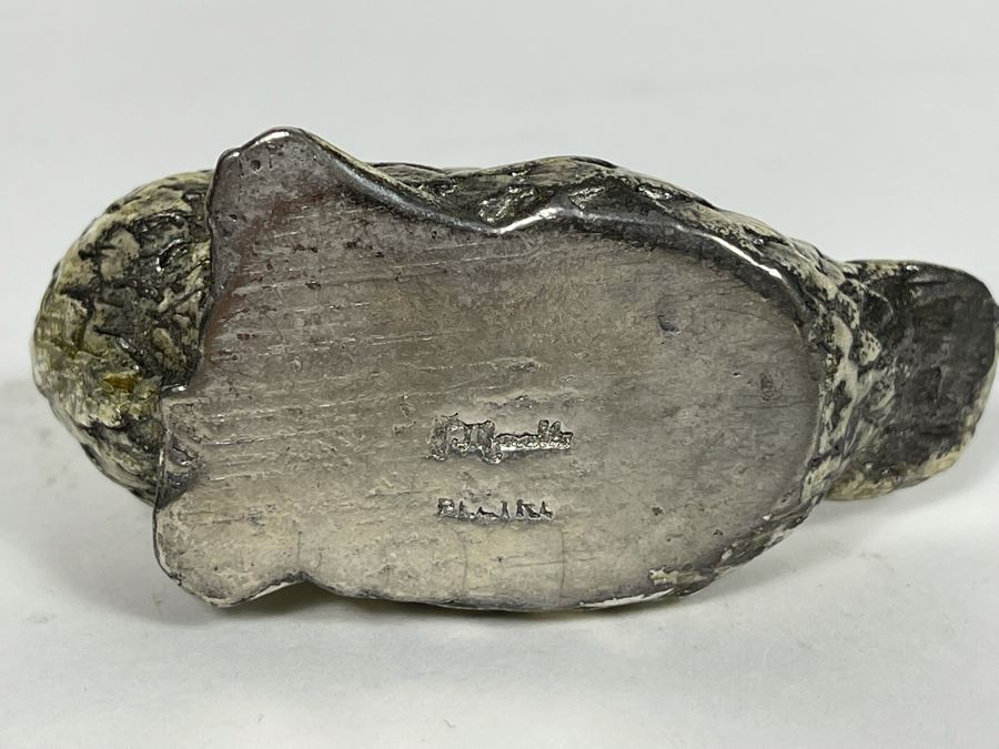 Amethyst Geode With Metal Ducks And Signed Metal Enamel Duck [Photo 7]