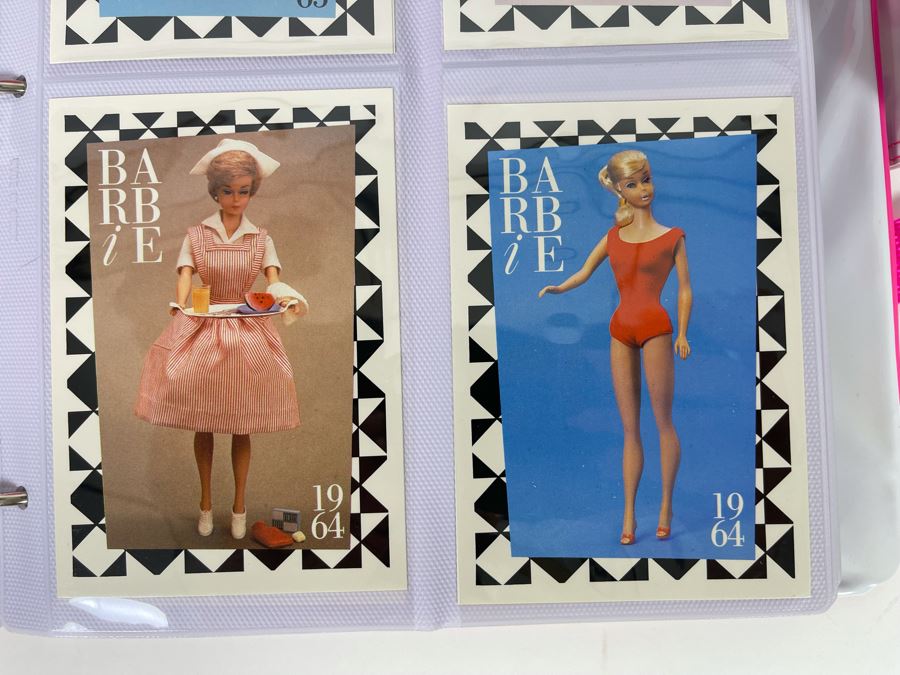 Barbie Trading Cards Deluxe First Edition With Opened Box With Over 300 Trading Cards And Fashion Portfolio Display Binder Mattel 1990 [Photo 12]
