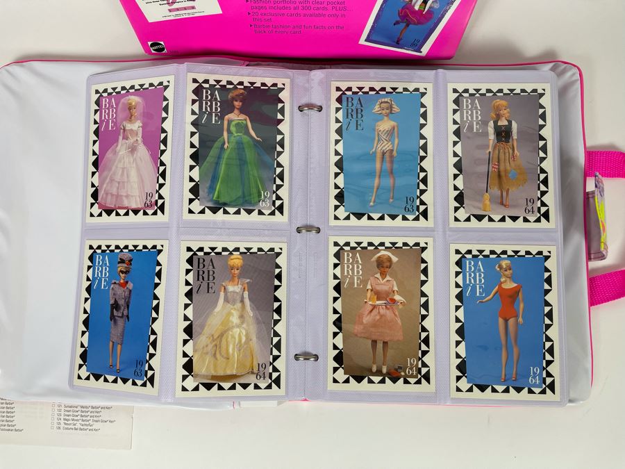 Barbie Trading Cards Deluxe First Edition With Opened Box With Over 300 Trading Cards And Fashion Portfolio Display Binder Mattel 1990 [Photo 11]