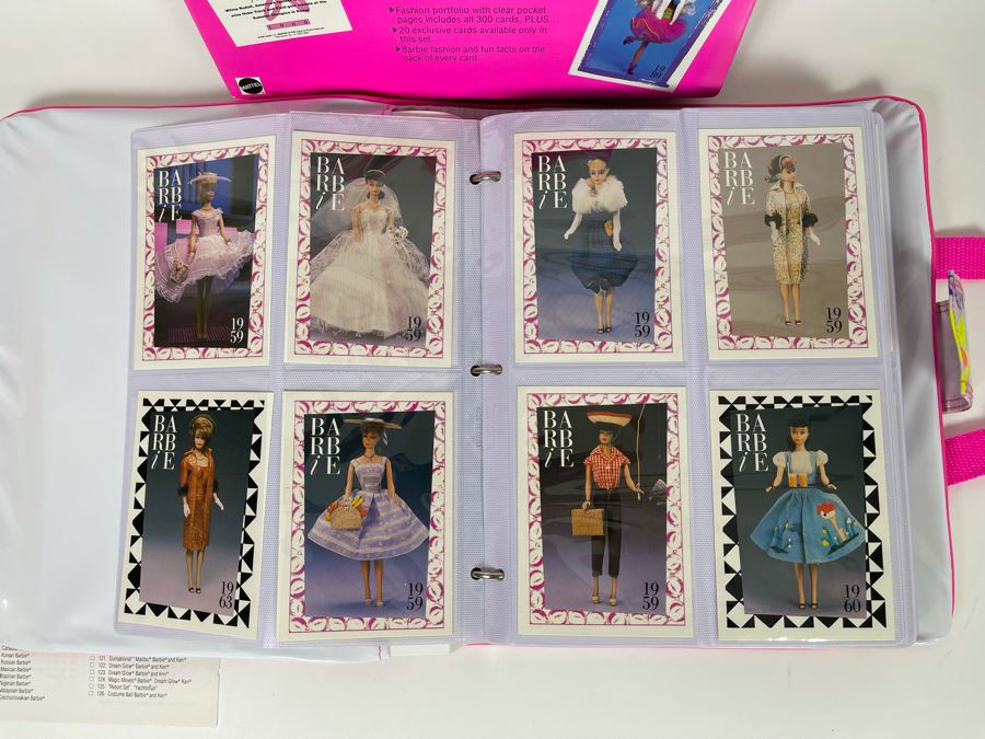 Barbie Trading Cards Deluxe First Edition With Opened Box With Over 300 Trading Cards And Fashion Portfolio Display Binder Mattel 1990 [Photo 10]