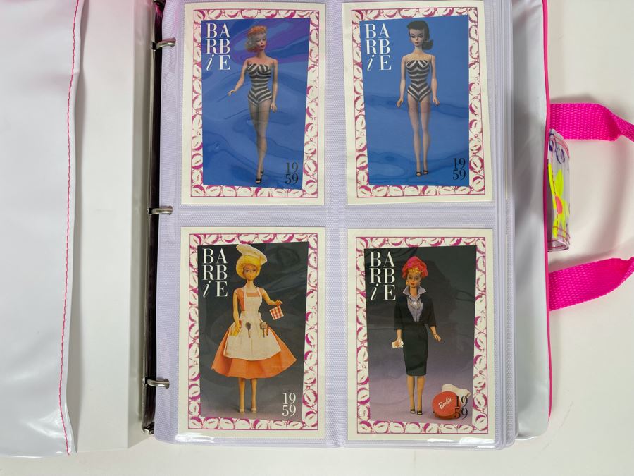 Barbie Trading Cards Deluxe First Edition With Opened Box With Over 300 Trading Cards And Fashion Portfolio Display Binder Mattel 1990 [Photo 8]
