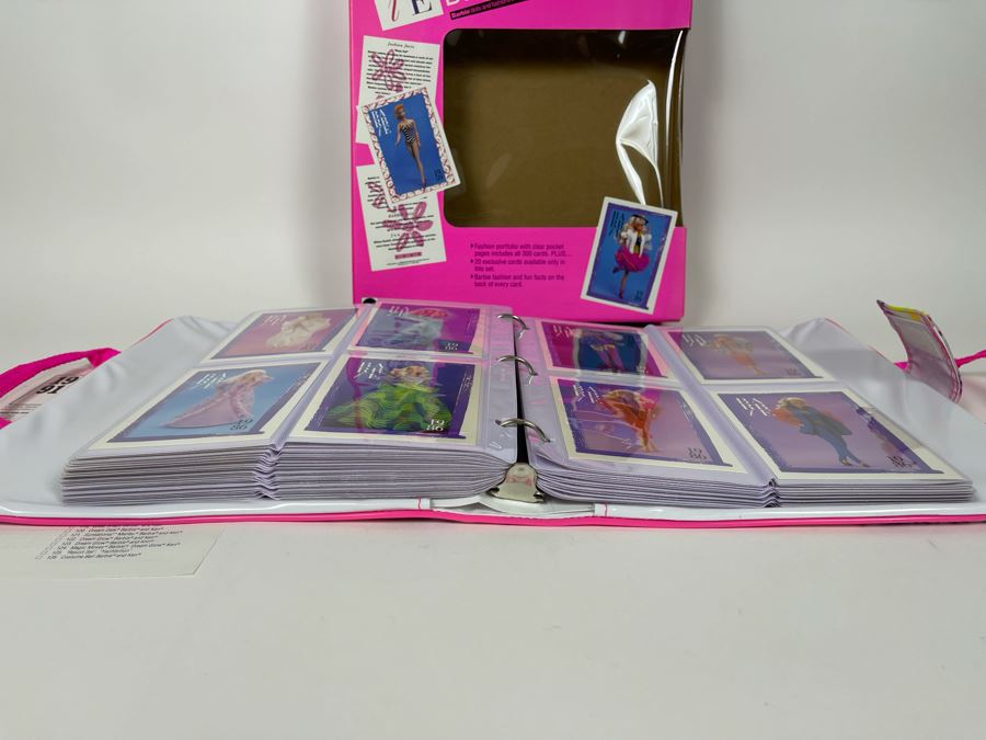 Barbie Trading Cards Deluxe First Edition With Opened Box With Over 300 Trading Cards And Fashion Portfolio Display Binder Mattel 1990 [Photo 14]