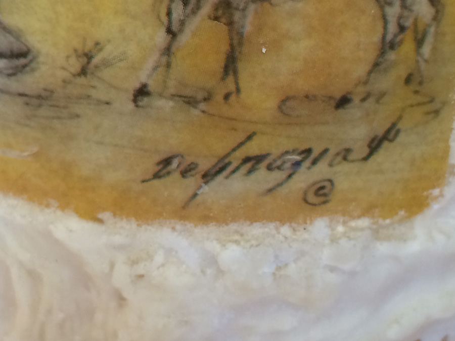 Unique Wood Carved Candle Holder with DeGrazia Candle [Photo 8]