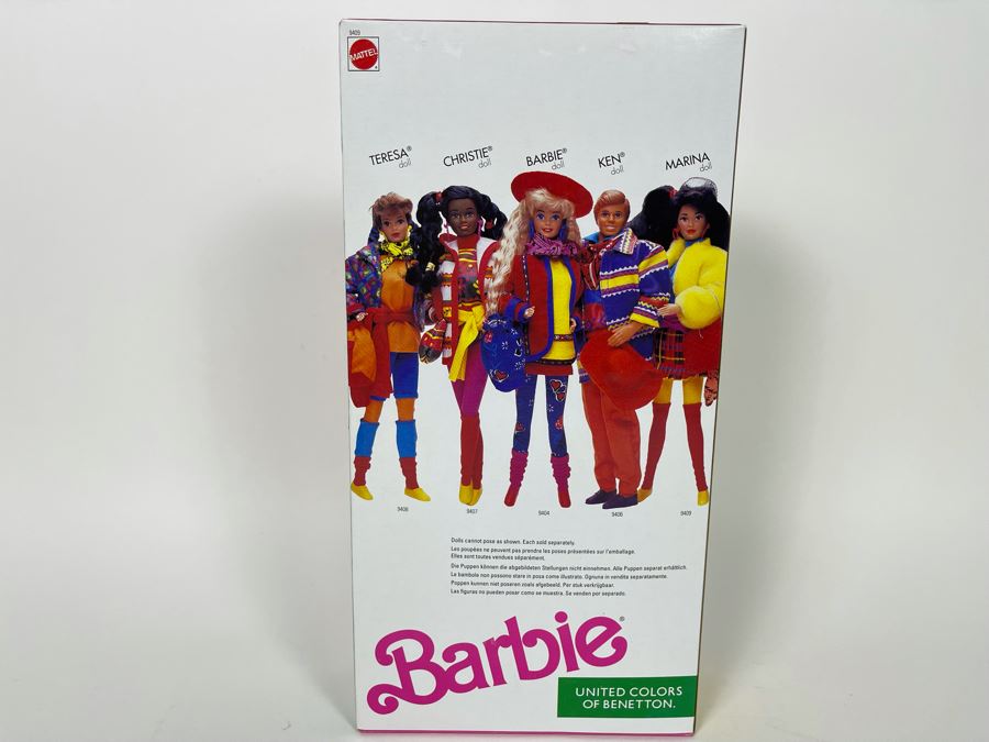 Marina Barbie United Colors Of Benetton New In Box Doll Mattel 1990 [Photo 4]
