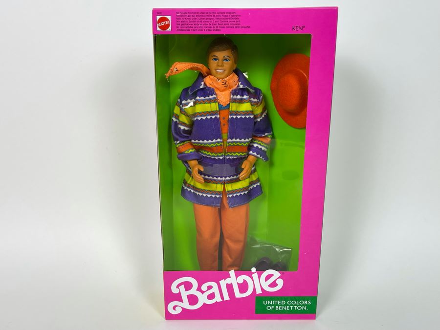 Smøre opføre sig alkohol Ken Barbie United Colors Of Benetton New In Box Doll Mattel 1990