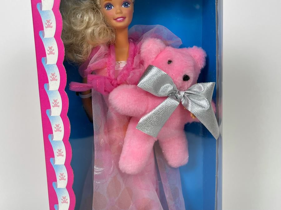 Dreamtime Barbie With Pink Bear New In Box Doll Mattel 1988 [Photo 3]