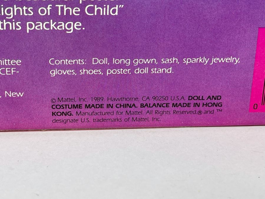 Special Edition Unicef Barbie New In Box Doll Mattel 1989 [Photo 7]
