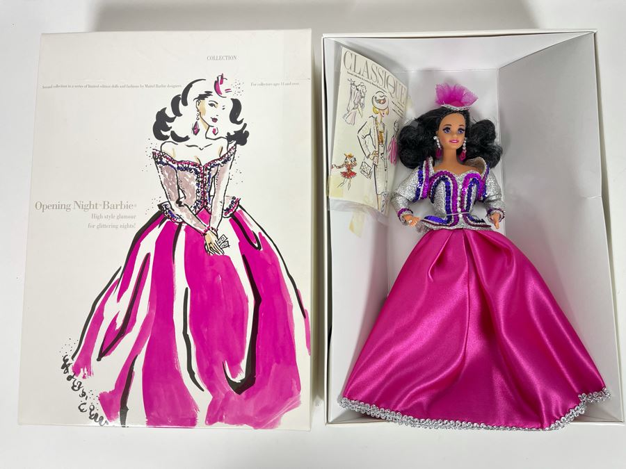 Second In Series Of Limited Edition Dolls - Opening Night Barbie Doll By Janet Goldblatt New In Box Mattel 1993 [Photo 2]