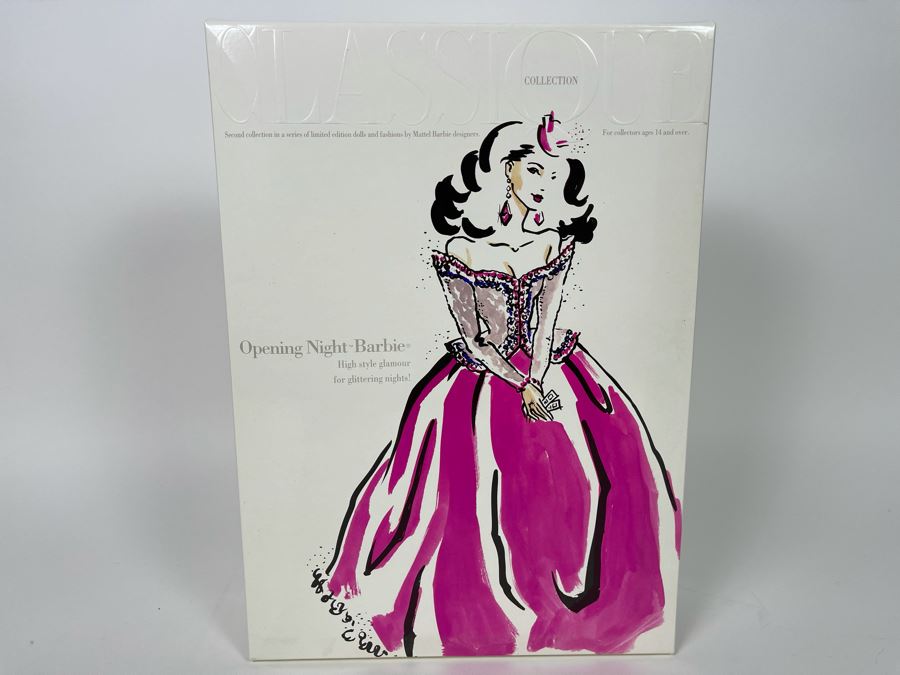 Second In Series Of Limited Edition Dolls - Opening Night Barbie Doll By Janet Goldblatt New In Box Mattel 1993 [Photo 3]