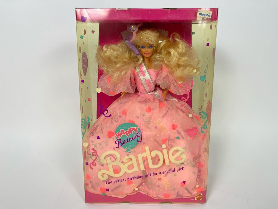 motto Associëren excelleren Happy Birthday Barbie New In Box Doll Mattel 1990