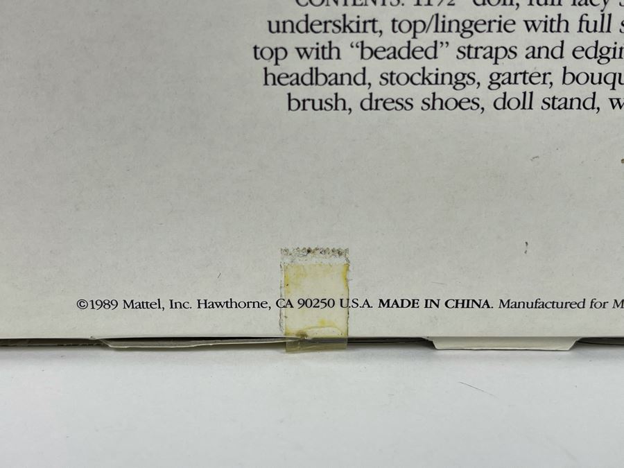 Wedding Fantasy Barbie New In Box Doll Mattel 1989 [Photo 8]