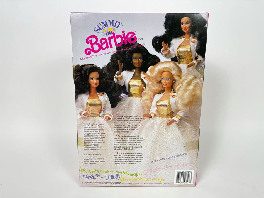 Special Edition To Celebrate First Annual Barbie Summit Barbie New In Box Doll Mattel 1990 [Photo 6]