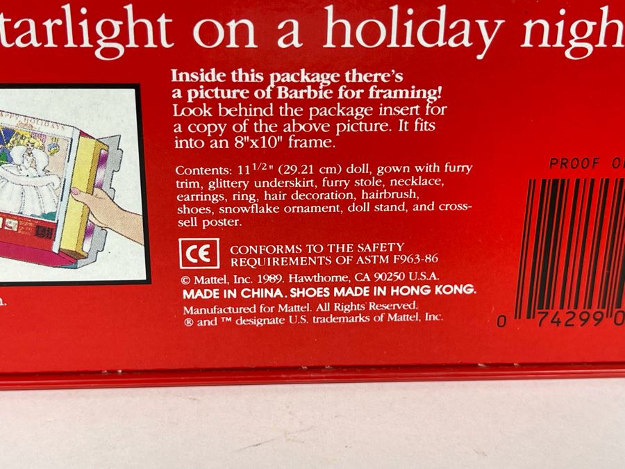 Special Edition Happy Holidays Barbie New In Box Doll Mattel 1989 [Photo 5]