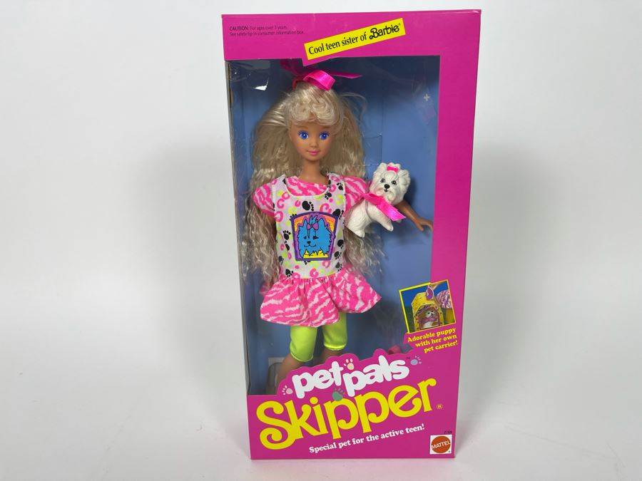 Pet Pals Skipper Barbie Doll New In Box Mattel 1991