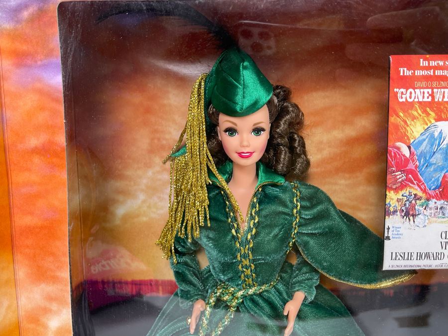Hollywood Legends Collection Scarlett O'Hara Gone With The Wind Barbie Doll New In Box Mattel 1994 [Photo 5]