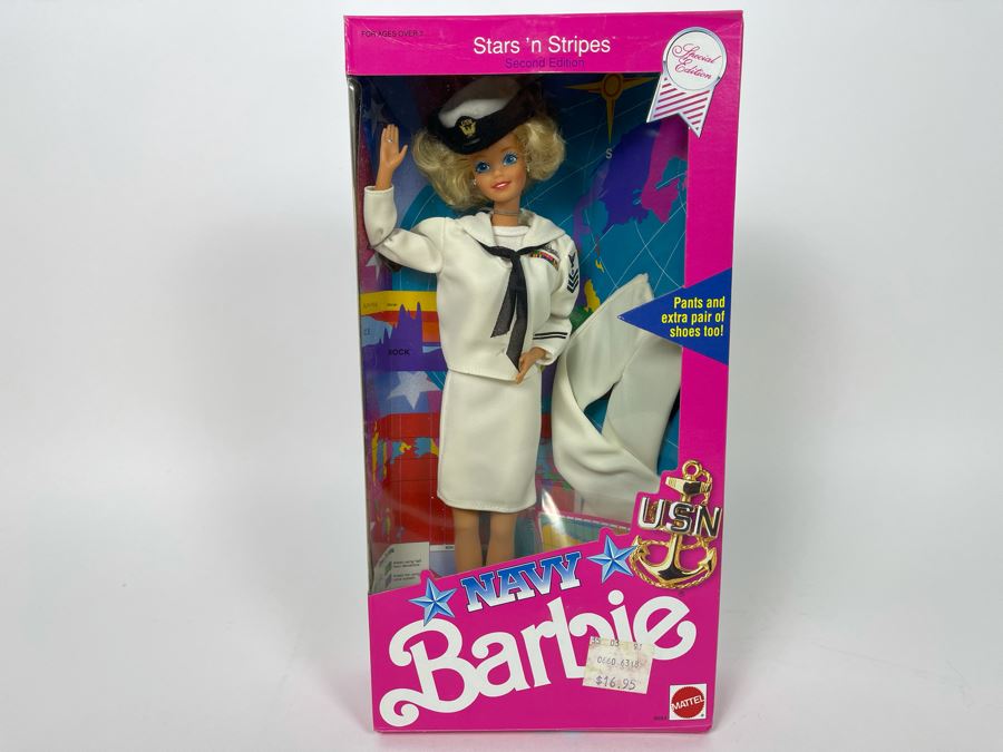 Stars 'N Stripes Second Edition Navy Barbie New In Box Doll Mattel 1990 [Photo 1]