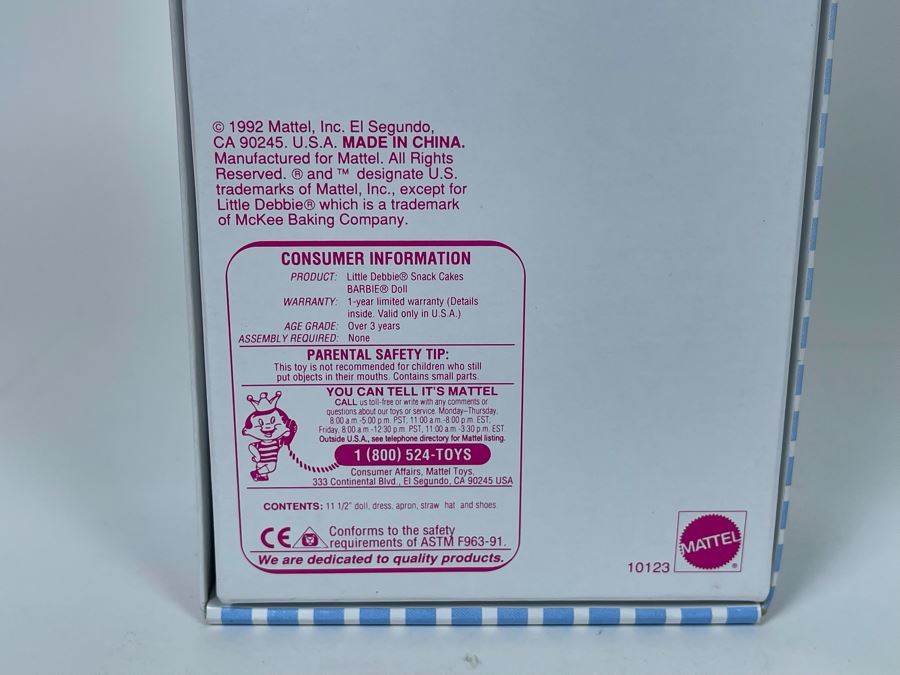 Little Debbie Snacks Barbie Collector's Edition New In Box Doll Mattel 1992 [Photo 6]