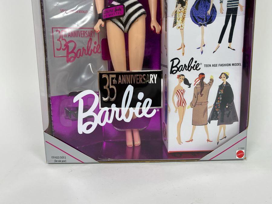 35th Anniversary Barbie 1959 Barbie Doll & Package Special Edition Reproduction New In Box Doll Mattel 1993 [Photo 5]