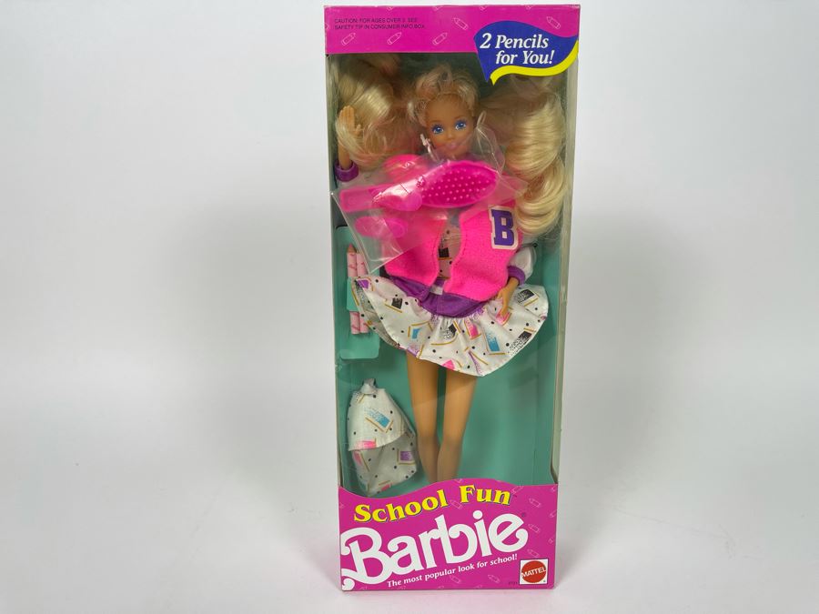 School Fun Barbie New In Box Doll Mattel 1991