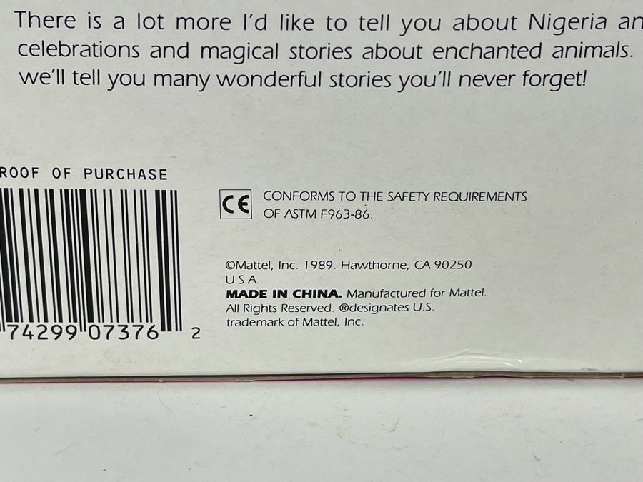 Nigerian Barbie New In Box Doll Mattel 1987 [Photo 5]