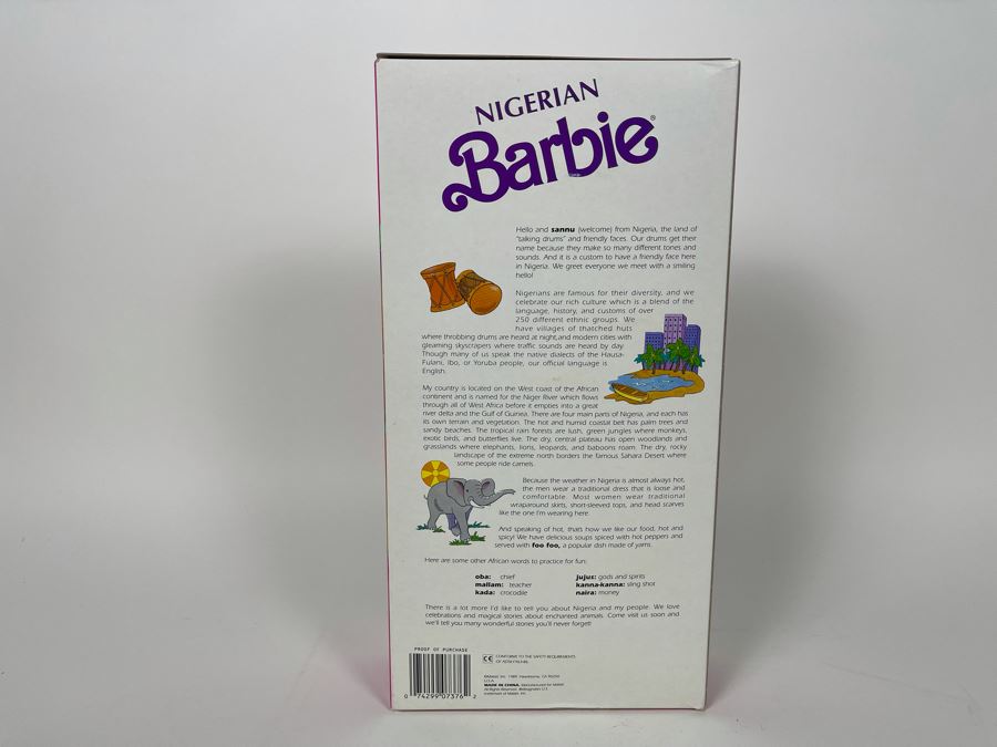 Nigerian Barbie New In Box Doll Mattel 1987 [Photo 4]