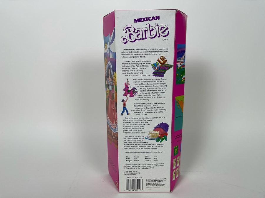 Mexican Barbie New In Box Doll Mattel 1988 [Photo 4]