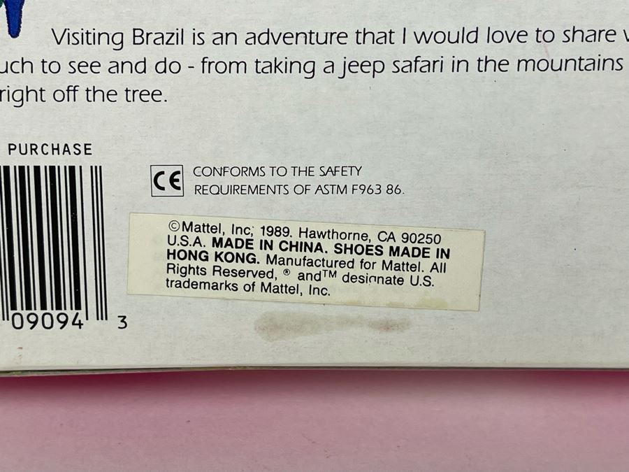 Brazillian Barbie New In Box Doll Mattel 1989 [Photo 6]