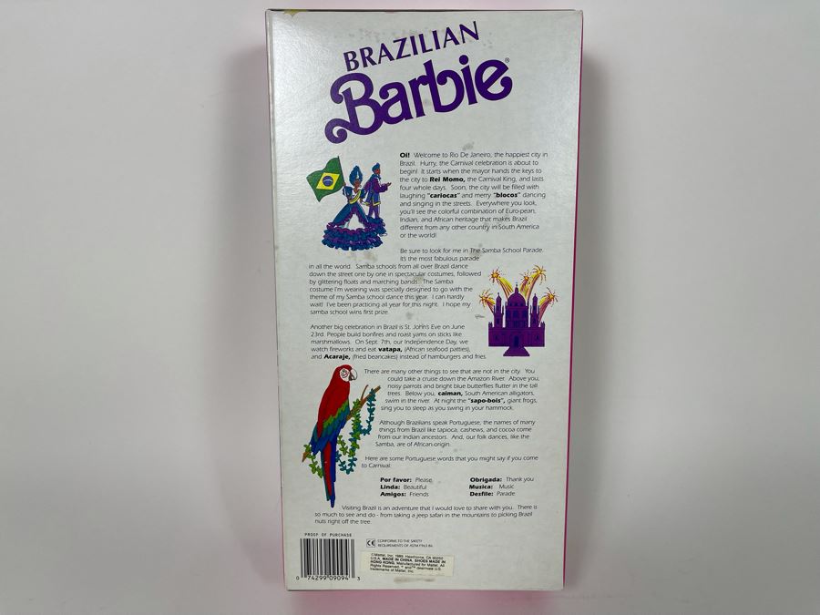 Brazillian Barbie New In Box Doll Mattel 1989 [Photo 5]