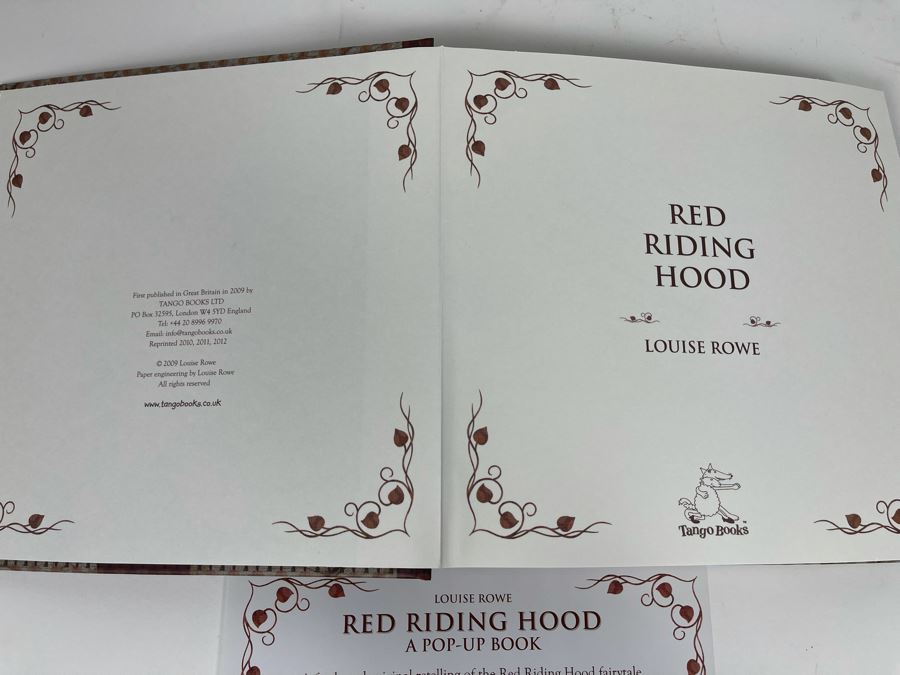 Red Riding Hood Pop-Up Book By Louise Rowe [Photo 3]