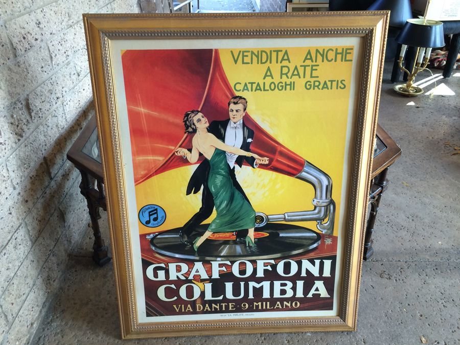 Large Framed Grafofoni Columbia Print [Photo 1]