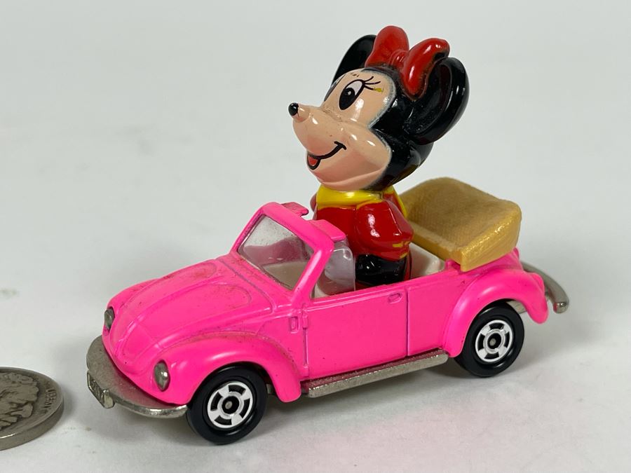 Walt Disney Productions Minnie Mouse VW Convertible Bug Car Tomy Made In Japan PD-6 [Photo 1]