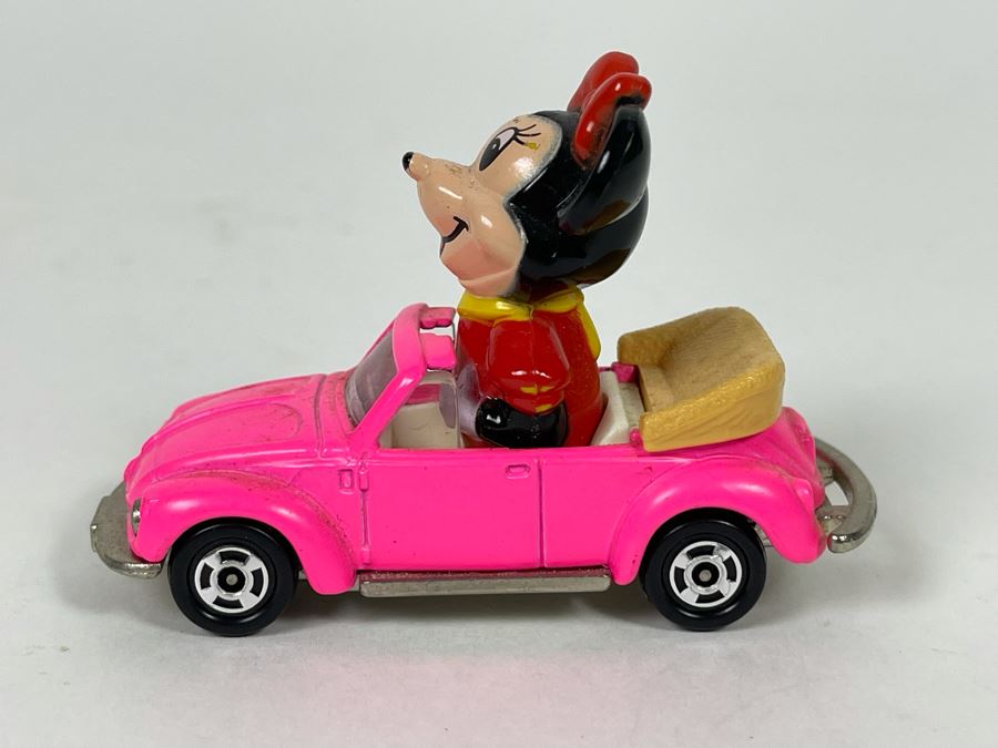 Walt Disney Productions Minnie Mouse VW Convertible Bug Car Tomy Made In Japan PD-6 [Photo 4]