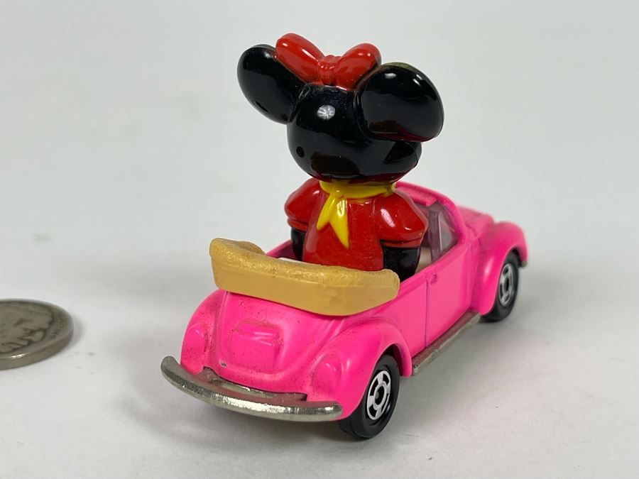 Walt Disney Productions Minnie Mouse VW Convertible Bug Car Tomy Made In Japan PD-6 [Photo 5]