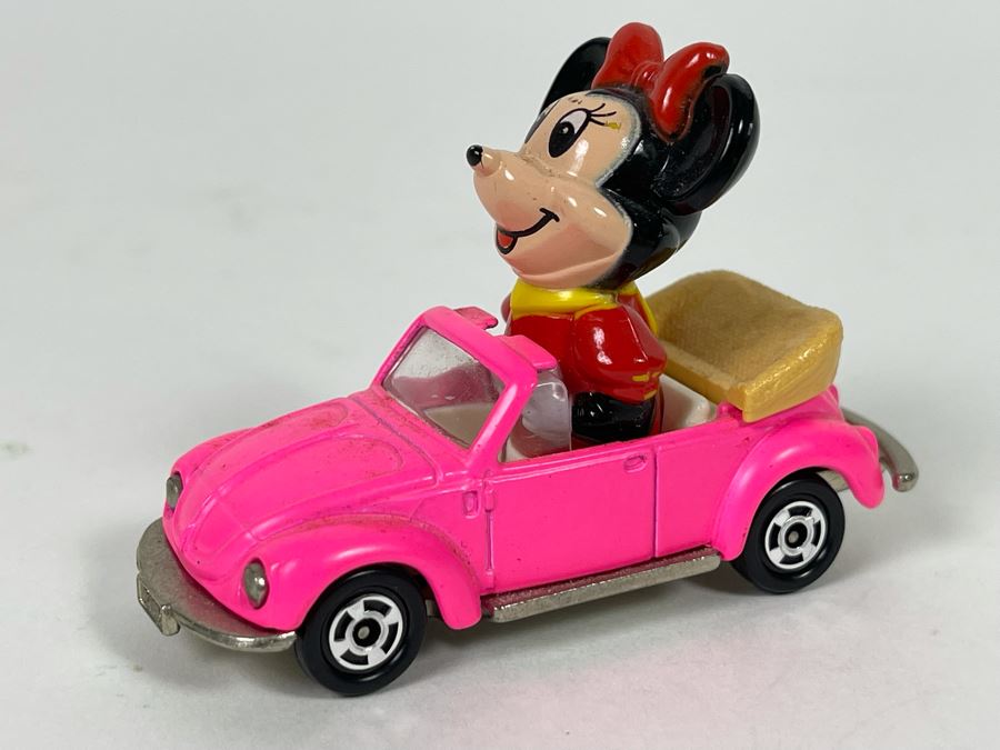 Walt Disney Productions Minnie Mouse VW Convertible Bug Car Tomy Made In Japan PD-6 [Photo 2]