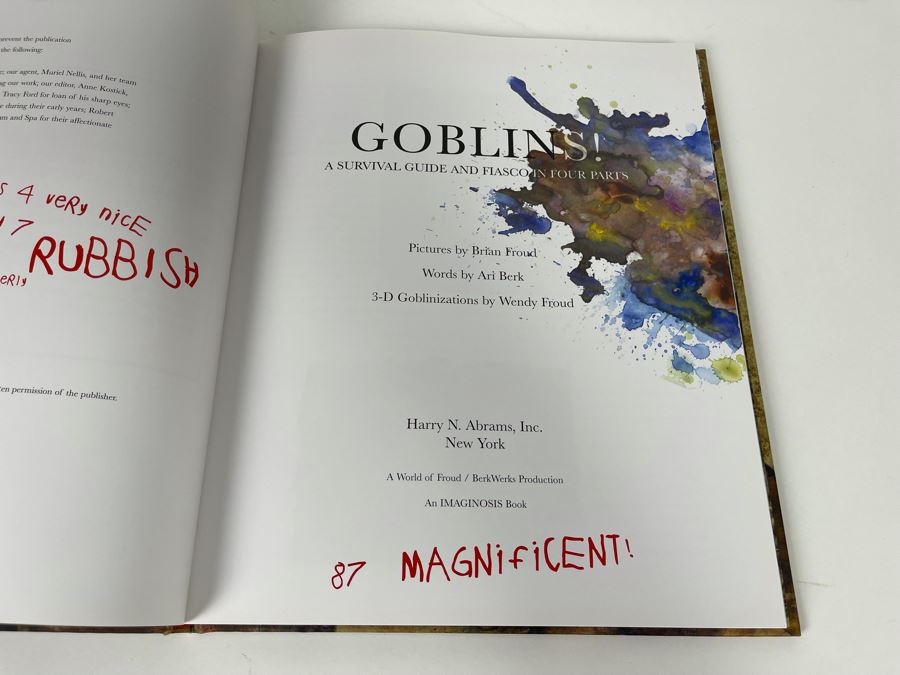 Brian Froud's Goblins! First Edition Book [Photo 4]