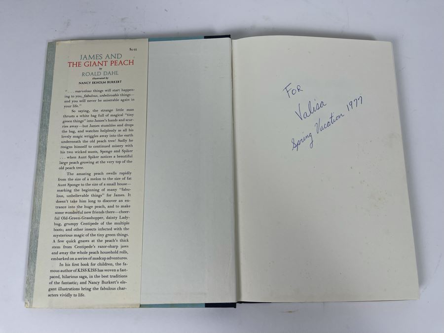 Early Copy Of James And The Giant Peach Hardcover Book With Dust Jacket By Roald Dahl [Photo 3]