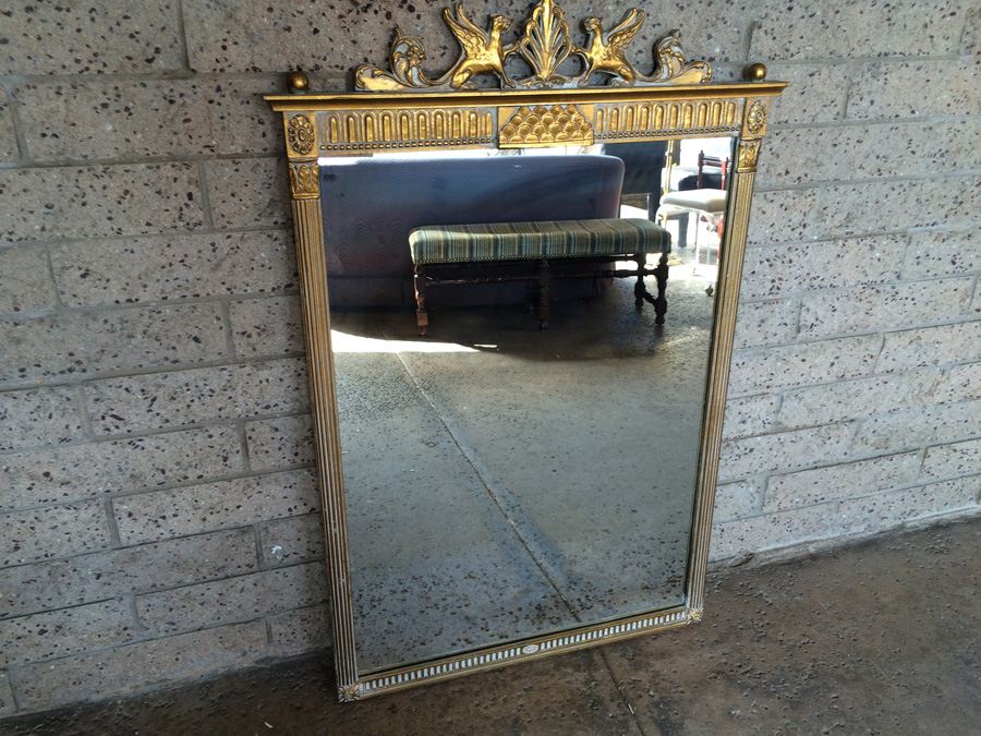 Large Ornate Gilded Designer Mirror [Photo 1]