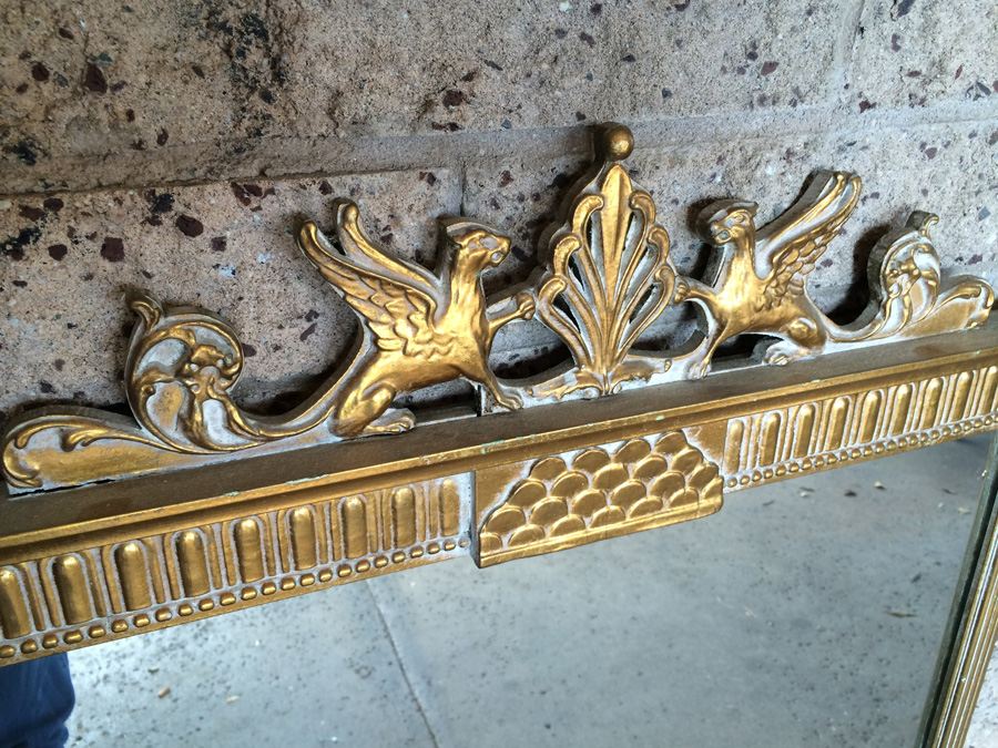 Large Ornate Gilded Designer Mirror [Photo 2]