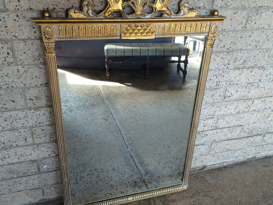 Large Ornate Gilded Designer Mirror [Photo 9]