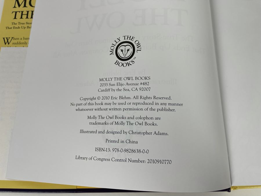Signed Book Molly The Owl By Eric Blehm [Photo 5]